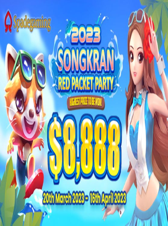 Spadegaming’s Songkran Red Party!!! Highest prize to be won!!